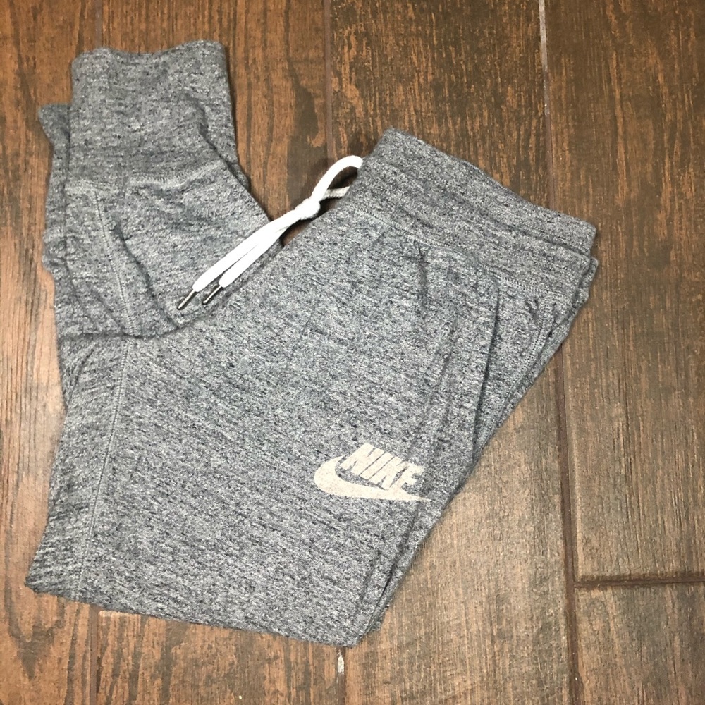 Gray Nike workout capris